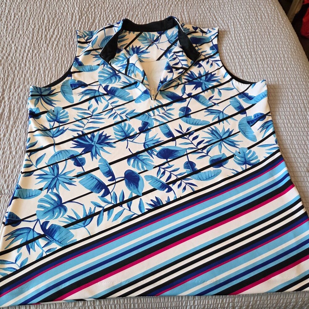 Tail White label Women's Sleeveless 1/4 Zip sleeveless Polo- XXL Tail